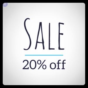 🎉🎉🎉.  All items  20% off today 4/14/19  🎉🎉